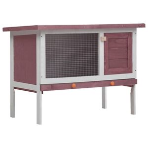 vidaXL Kaninchenstall 1 Ebene Braun Holz