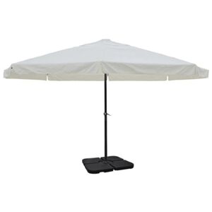 vidaXL Sonnenschirm Aluminium Tragbarer Sonnenschirmst&auml;nder Wei&szlig;