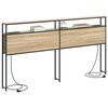 vidaXL Stauraum-Kopfteil mit Regal Sonoma-Eiche 180 cm Holzwerkstoff