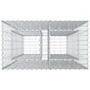 vidaXL Gabionen Hochbeet Silber 90 x 50 x 150 cm Verzinkter Stahl