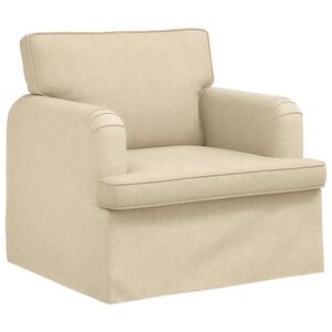 vidaXL Sofa Creme Gesamtabmessungen: 84 x 80 x 85 cm (B x T x H) Samt