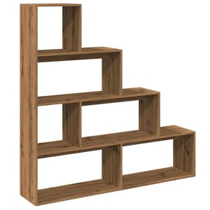vidaXL Raumteiler-B&uuml;cherregal 4 Stufen Artisan-Eiche 143,5x29x143,5 cm