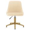 vidaXL Esszimmerstuhl Drehbar Creme Samt