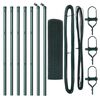 vidaXL Zaunpfosten Grün 10 x 0,8 m (25 x 25 mm Maschen) Stahl und PVC