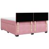 vidaXL Boxspringbett mit Matratze Rosa 180x200 cm Samt