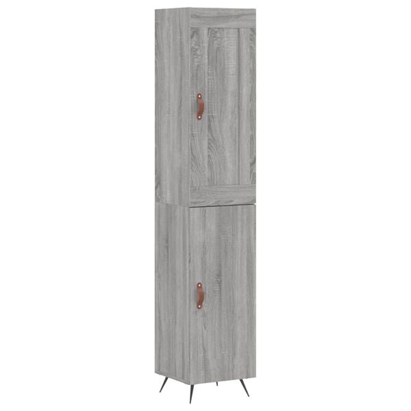 vidaXL Highboard Grau Sonoma 34,5x34x180 cm Holzwerkstoff