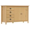 vidaXL Sideboard Hill Honigbraun 130x40x80 cm Massivholz Kiefer