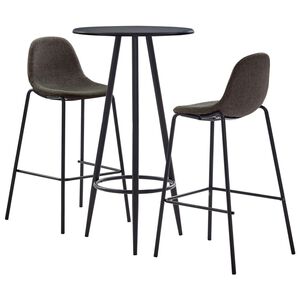 vidaXL 3-tlg. Bar-Set Stoff Dunkelgrau