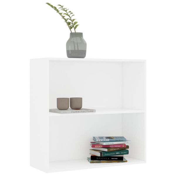 vidaXL B&uuml;cherregal Wei&szlig; 80x30x76,5 cm Holzwerkstoff