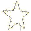 vidaXL Weihnachtsbeleuchtung Stern-Silhouette 80 LEDs Warmwei&szlig;