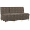 vidaXL Modulares Armfreies Sofa 3 Stk. Dunkelgrau Kunstwildleder