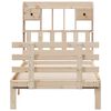 vidaXL Massivholzbett mit Regal ohne Matratze 90x200 cm Kiefer
