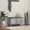 vidaXL Flurbank mit Kissen mit Speicher Graues Sonoma 60 x 38 x 46 cm