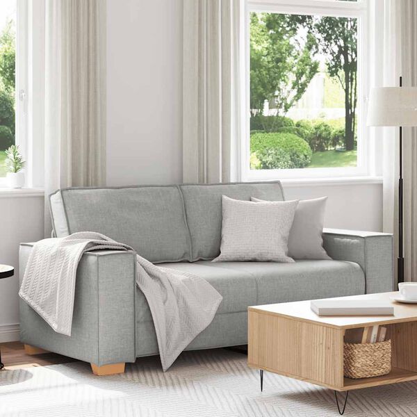 vidaXL 2-Sitzer Sofa Wolkengrau 180x78x84 cm Stoff