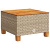 vidaXL 10-tlg. Garten-Sofagarnitur mit Kissen Beige Poly Rattan
