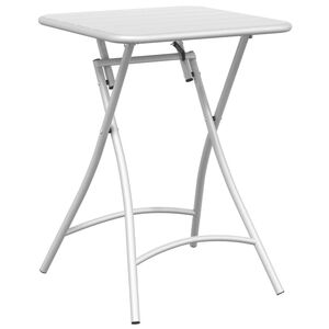 vidaXL Bistrotisch Wei&szlig; 55 x 55 x 72,5 cm Pulverbeschichteter Stahl