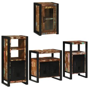 vidaXL Badezimmerm&ouml;bel-Set 4 stk. Mehrfarbig 55 x 35 x 60 cm