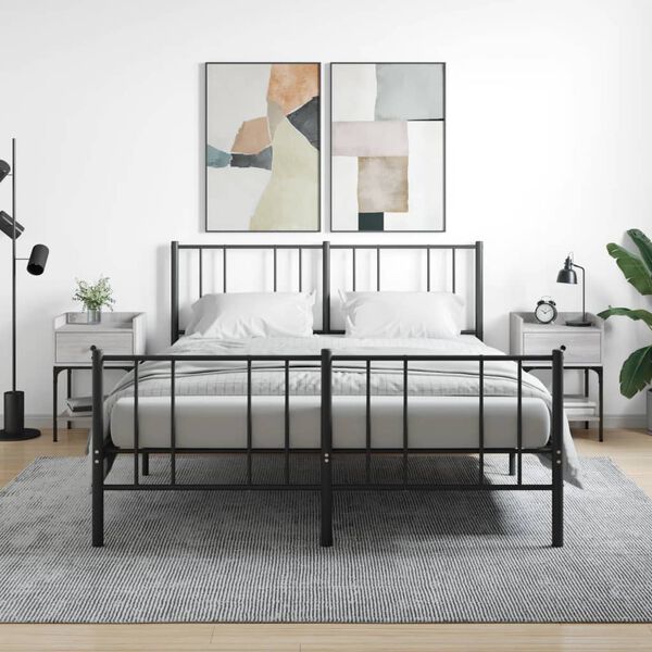 vidaXL Nachttische 2 Stk. Grau Sonoma 40,5x31x60 cm Holzwerkstoff