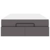 vidaXL Bettgestell mit Matratze mit Matratze 2 pcs Grau PVC