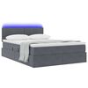 vidaXL Bett mit Stauraum und LED mit LED Dunkelgrau 140 x 190 cm Samt