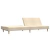 vidaXL Schlafsofa 2-Sitzer Creme Stoff