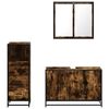 vidaXL 3-tlg. Badm&ouml;bel-Set R&auml;uchereiche Holzwerkstoff