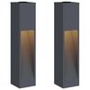 vidaXL Solar LED Wegeleuchte 2 Stk. Warmes Wei&szlig; 18 x 18 x 80 cm