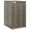 vidaXL M&uuml;lltonnenbox f&uuml;r 1 Tonne Grau 70x80x117 cm Poly Rattan
