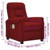 vidaXL Massagesessel Elektrisch Weinrot Kunstleder