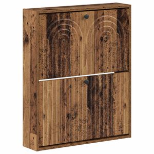 vidaXL Wandmontierter Schuhschrank ALKMAAR 71 x 17 x 86 cm Altholz