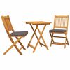 vidaXL Garten Bistro Set 3 pcs Braun Akazie Massivholz