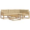 vidaXL Outdoor-Sofagarnitur 5 pcs Wei&szlig; und Beige 79 x 79 x 37 cm