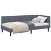 vidaXL Eckbettgestell Dunkelgrau 100 x 200 cm Samt