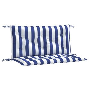 vidaXL Gartenbank-Auflagen 2 Stk. Blau&Wei&szlig; Gestreift 100x50x7cm Stoff
