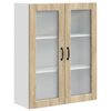 vidaXL Wandglas-Schrank PORTO Sonoma-Eiche 80 x 31 x 100 cm