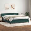 vidaXL Boxspringbett mit Matratze Dunkelgr&uuml;n 180x220 cm Samt