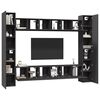 vidaXL 10-tlg. TV-Schrank-Set Grau Holzwerkstoff