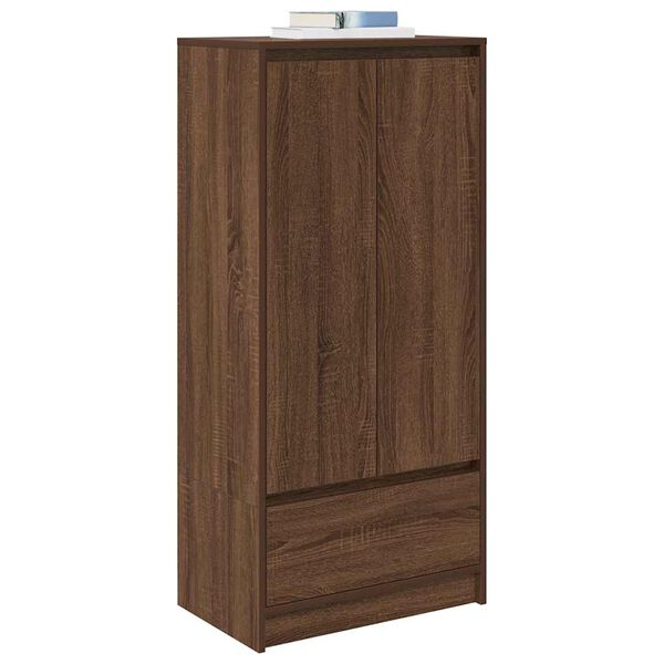 vidaXL Schrank mit Schublade Braun Eichen-Optik 55,5x34x119,5 cm