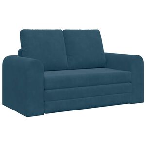 vidaXL Schlafsofa 60cm Blau Samt