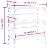 vidaXL Konsolentisch Braun Eichen-Optik 75x32x75 cm Holzwerkstoff
