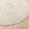 vidaXL Bereichsteppiche Oval HUARTE Beige 160 x 230 cm 100 %Polyester