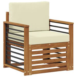 vidaXL Outdoor-Sofagarnitur mit Kissen Natur 71 x 63 x 73 cm