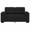 vidaXL 2-Sitzer-Sofa Schwarz 120 cm Stoff