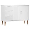vidaXL Sideboard MOLDE Wei&szlig; 113x40x80 cm Massivholz Kiefer