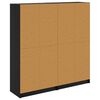 vidaXL Highboard 2 pcs Schwarz Eichen-Optik 68 x 37 x 142 cm