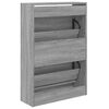 vidaXL Schuhschrank Grau Sonoma 60x21x87,5 cm Holzwerkstoff