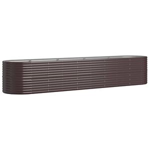 vidaXL Hochbeet Verzinkter Stahl 368x80x68 cm Braun