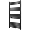 Handtuchheizk&ouml;rper Warmwasser Gerade Schwarz 600x1160 mm