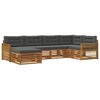vidaXL Outdoor-Sofagarnitur 6 stk. Natur und Anthrazit