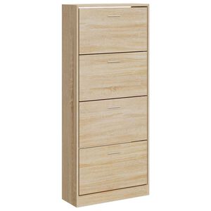 vidaXL Schuhschrank Sonoma-Eiche 63x24x147 cm Holzwerkstoff